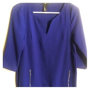 H&M Blu zipper pocket dress